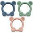 PandaEar 3 Pack Silicone Teething Toys - Baby Teething Rings, BPA Free