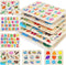 GRINNNIE Wooden Peg Puzzle for Toddlers, 6 Pack Toddler Puzzles Set for