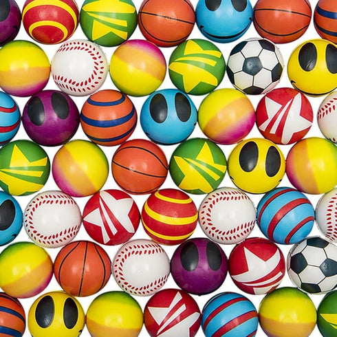 50 2 Inch Mini Stress Balls for Kids and Adults - Bulk Assorted Soft Stress Relief Balls, Sensory Fidget Toys, Party