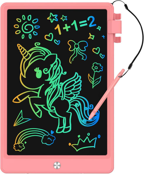 LCD Writing Tablet for Kids, 12.9 Inch Colorful Doodle Board, Erasable Drawing Pad for Boys and Girls 3-8 Years