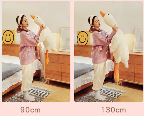 Goose Stuffed Animal Plush Pillow, Big Duck Plushies Doll, Cute Toy Goose Plush Xmas Gifts 20'' (White Goose)