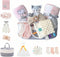 CREVENT Set for Girls -Diaper Caddy Organizer Basket with 2 Blankets, 1