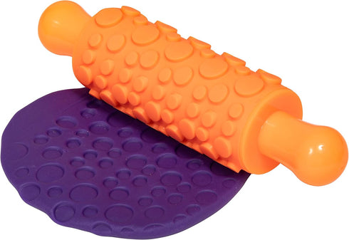 READY 2 LEARN Set of 4 Paint and Dough Texture Rollers - Textured Dough Rolling Pins for Kids Crafts and Decoration