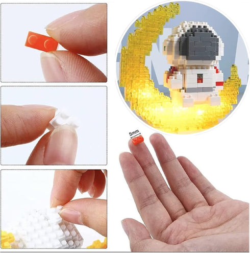 Finger Rock Astronaut Mini Building Sets for Adults, 388 PCS Micro Blocks Building Kit, Cool Gifts for Teen Boys Girls