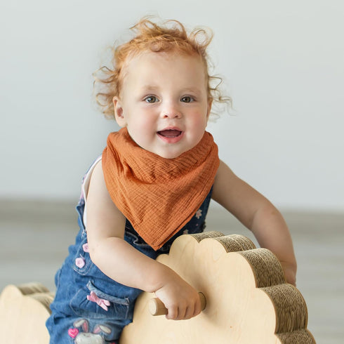 Muslin Receiving Blankets, Neutral Swaddling for Newborn Boys and Girls, 5 Pack Breathable Skin-Friendly Wrap