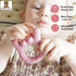 Set 3 3-6 6-12 of I Love You Silicone Hand Teether, Teethers for Babies Months, Soft Teething Toys Months bpa Free