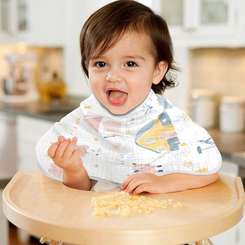 YETTASBIN Farm Animals Muslin Baby Burp Cloth, Super Soft Absorbent Cotton Burp Rag Baby Bibs Feeding Cloth for Newborn