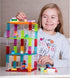 Strictly Briks Compatible with Lego Classic Stackable Baseplates, 4 Base Plates & 30 Stackers, Red, Green, Blue &