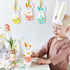 24 Pack Fennoral Easter Bunny Craft for Kids Make You Own Easter Rabbit Foam Stickers Ornament DIY Easter Arts