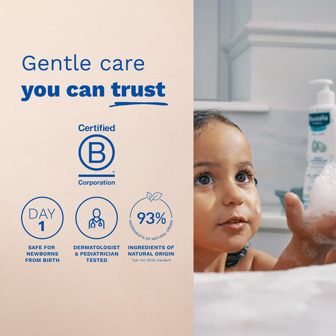 B5 1 2-Pack Mustela Baby Gentle Cleansing Gel - Baby Hair & Body Wash - with Natural Avocado fortified with Vitamin