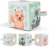 Fun Baby Tissue Box with Mirror, Soft Montessori Toy with Crinkle Paper & Fabric Tissues for Newborns 6-12+ Months