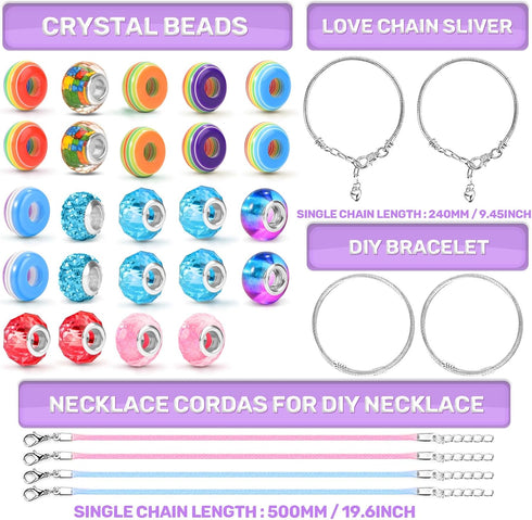 Bracelet Making Kit for Girls, Arts and Crafts for Kids Ages 6-12, Gifts for 5-10 Year Old Girls