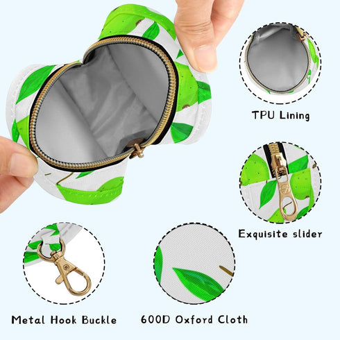 Pears Round Pacifier Storage Case with Zipper, Portable Pacifier Case for Travel, Diaper Bag & Purse, Pacifier