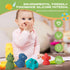 Baby Bath Toys 8 Pcs, No Hole Dinosaur Bath Toys, Easy Clean for Babies 6-12 Months, Toddler Toys