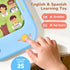 106 20 2-6 JoyCat Bilingual Kids Learning Tablet, Pages Spanish & English Talking Cards with Interactive Games