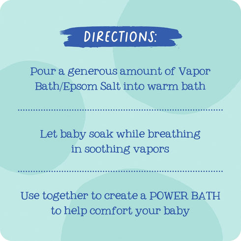 Oilogic Baby Stuffy Nose & Cough Power Bundle with Vapor Bath Relief & Epsom Salt Soak - Baby Bath Essentials - Made