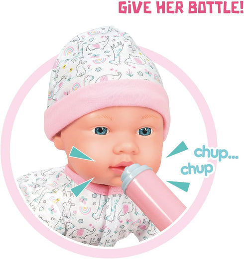 3+ Mother Love Crawling Baby Doll,Interactive Baby Dolls with Sounds and Movements,with Feeding Toy, for Year Old Girls