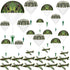 Jerify 30 Pcs Parachute Toys and Camouflage Foam Airplanes Set, Parachute Army