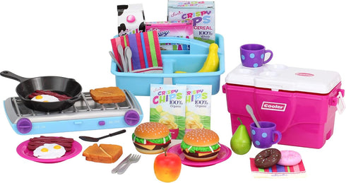 Sophia's 18" Doll - 17 pc. Burgers for Two with Service Ware, Doughnuts, and Bags of Chips