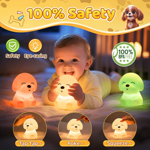 16 2 30/60min 10h Night Light for Kids | Colors & Brightness & Timer & Soft Silicone & Use | Cute Night Light for Baby