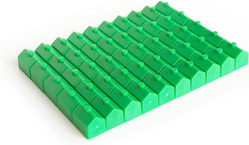 Plastic Hotels: Green Color Board Game Replacement Hotel - Miniature Town & City Buildings
