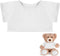 Bear Tee Shirt for 14-18 Inch Bear Clothes, Basic Stuffed Animal Shirt in White