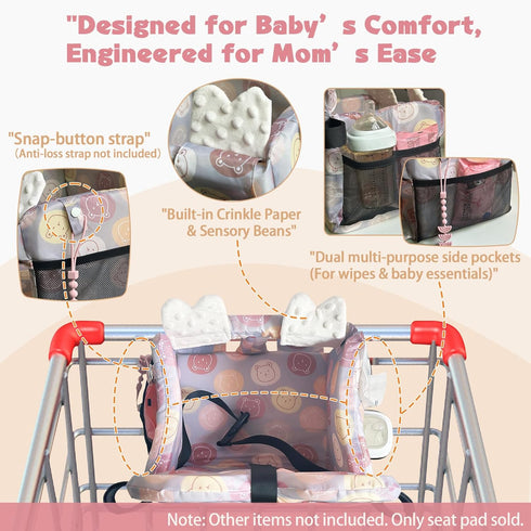 LWWACSS Premium Baby Shopping Cart Cover & High Chair Seat Protector - Universal Fit for Grocery Carts, Restaurant
