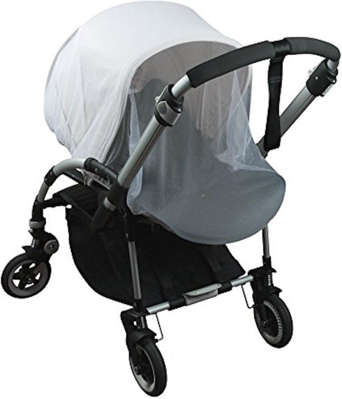 Mosquito and Bug Net for Baby Strollers, Bassinets, Cradles, and Car Seats - Safe Mesh White Buggy Cover