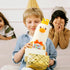 PEACH CAT Banana Duck Plush Pillow, 12" Stuffed Animal with Birthday Party Crown for Kids