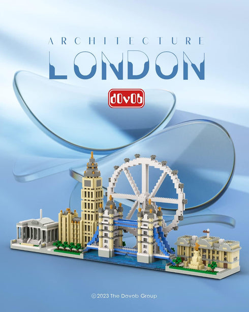Set (3076 dOvOb Architecture London Skyline Collection Micro Mini Blocks Model Kit and Gift for Kids and Adults Pieces)