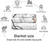Kryvoxc Personalized Baby Blankets with Name, Fox Deer Bunny Design Double Layer Receiving Swaddle Blanket with Dotted