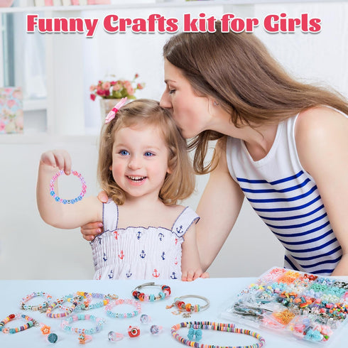 3200 5 6 7 8 9 10 11 12 AIPRIDY Pieces Girls Toys Bracelet Making Kit, Unicorn/Mermaid Clay Beads Jewelry Activity Kit