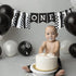 SULICRE 1st Checkered High Chair Banner First Birthday Boy, Race Car BD Decoration, Fast One Theme HighChair Banner