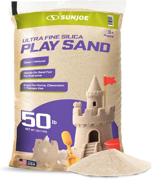 Sun Joe Silica Play Sand for Sandbox, Sensory Table & Garden Spaces,