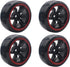 4Pack ShareGoo OD 2.44" RC Drift Tires Set, Hard Plastic Tyres & Wheel Rims for 1/10 On-Road Racing
