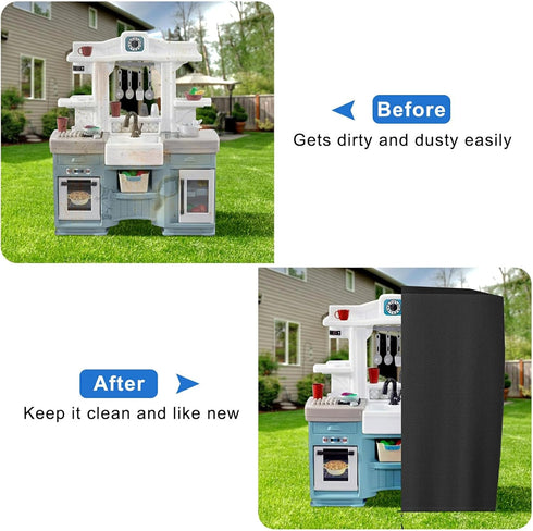 tonhui Play Kitchen Cover for Step2 Kids Kitchen Set, 37" L x 14" W x 40" H, Dustproof Indoor/Outdoor, 420D Waterproof