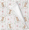 Cstdyfrv Easter Bunny Boho Floral Striped Baby Blankets for Boys Girls Cute Rabbit