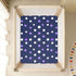 CZXW 52" 28" Polka Dots Purple White Crib Sheets Fitted x Natural Cotton Soft & Breathable for Baby Crib Mattress