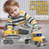 DOWELLIN 22" Transports Trucks Kids Toys, Large Semi Truck Toy Carrier and Excavator Truck with Sound&Light,Friction