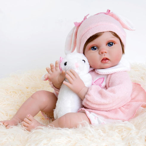 Aori Reborn Baby Dolls - Lifelike Girl Doll with Feeding Toy, Realistic Newborn Gift Set for Kids 3+