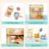 2-in-1 Toy Coffee Maker, Kids Wooden Coffee Maker Playset with 28 Pcs Play Kitchen Accessories for Girls & Boys