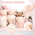 12 Pcs Cute Lamb Plush Bulk, 4.7 Inch Mini Sheep Stuffed Animal Keychain for Birthday Baby Shower Gifts