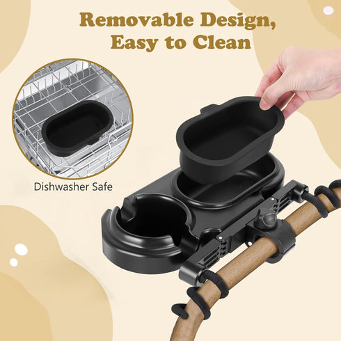 Universal Snack Tray for Mockingbird Nuna Bugaboo Uppababy Stroller Accessories, Stroller Bumper Bar Tray Attachment