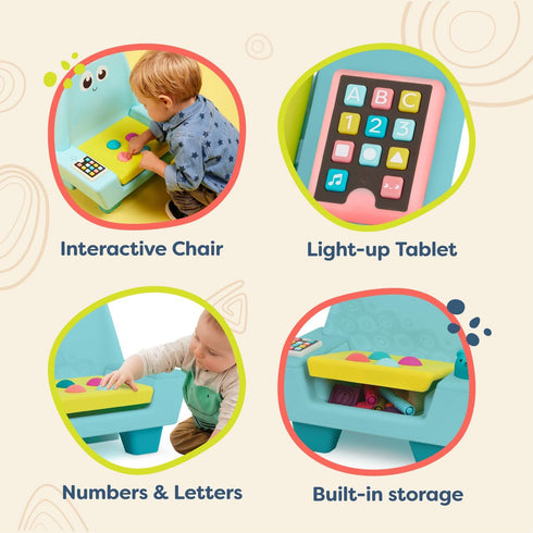 B. toys Interactive Musical Chair for Little Learners, Developmental Toy for Kids, Toddler Chair with Activities