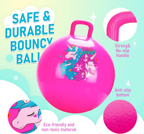 20 inches 5 6 7 8 9, U&C Planet Hopper Ball Bouncy Ball with Handle for Kids Age Sit on Bounce Jumping Hopping Toy