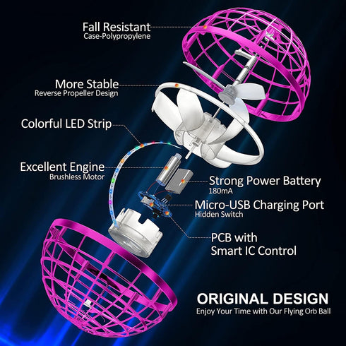 2025 6 7 8 9 10+ AMERFIST Flying Orb Ball Toy,Cosmic Globe Boomerang Hover Ball Galactic Fidget Spinner, Hand Drone