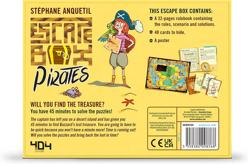 Escape Box Pirates Game | Escape Room in a Box for Family Game Night | Puzzle Solving for Kids and Adults Ages 7+