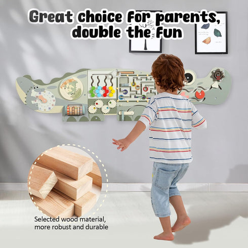 Montessori-Inspired Sensory Wall Panel for Kids - Engaging Activity Board