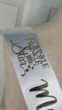 Twinkle Little Star Baby Shower Sash Banner - Mommy to Be White & Gold with Rhinestone Pin