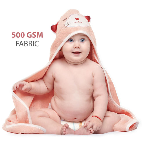 MINIBOO Hooded Baby Towels for Newborn & Toddler - Super Soft Baby Bath Towels with Hood, Highly Absorbent Viscose Made
